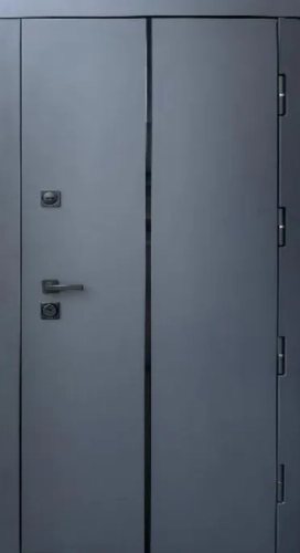 Вхідні Двері Протект Перфект 4К антрацит/білий супермат+ДЗЕРКАЛО  Qdoors